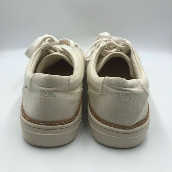 Tom's Women's Off White Canvas Sneakers Lace Up Size US 12 Everyday Casual - Picture 12 of 13